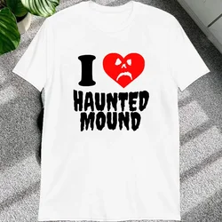 Funny Style Heart Shape Sematary I Love Haunted Mound Man T Shirt Popular Trend Short Sleeve Tshirt O-neck Creative Lady Tshirts