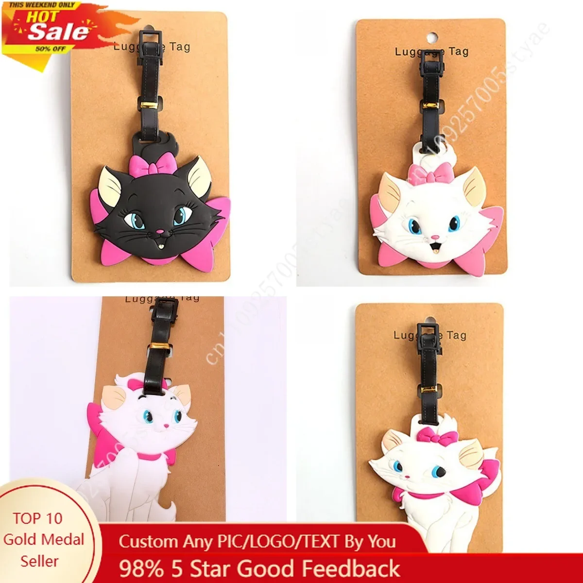 

Marie Luggage Tags Disney Personalized Customized Your Name Number Address Anti Loss Travel Essential Accessories