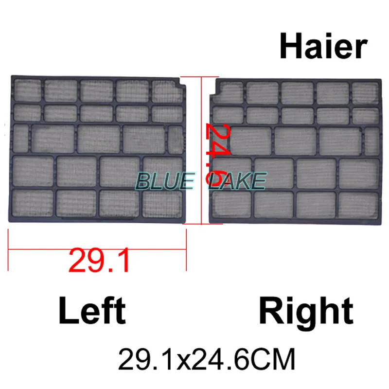 مجموعات مرشحات مكيف الهواء المخصصة لـ Haier نماذج مختلفة (1p/1.5p/2P) قطع غيار الأجهزة المنزلية المخصصة للآلة القديمة 28.7x26.8 سم