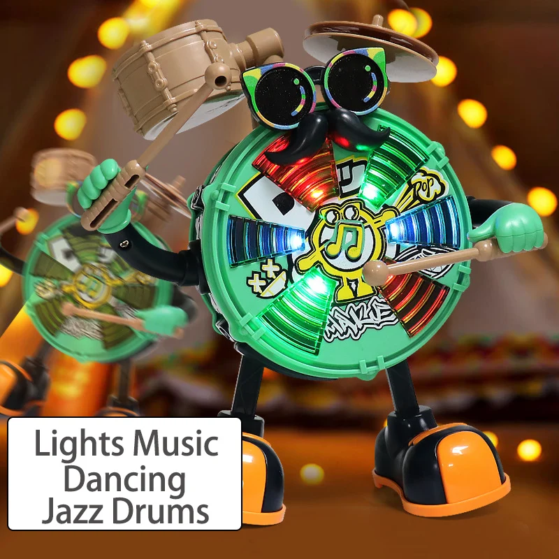 Children's Electric Dancing Simulation Jazz Drum Music Lights Drums Saxophone Guitar Baby Puzzle Parent-child Interactive Toys