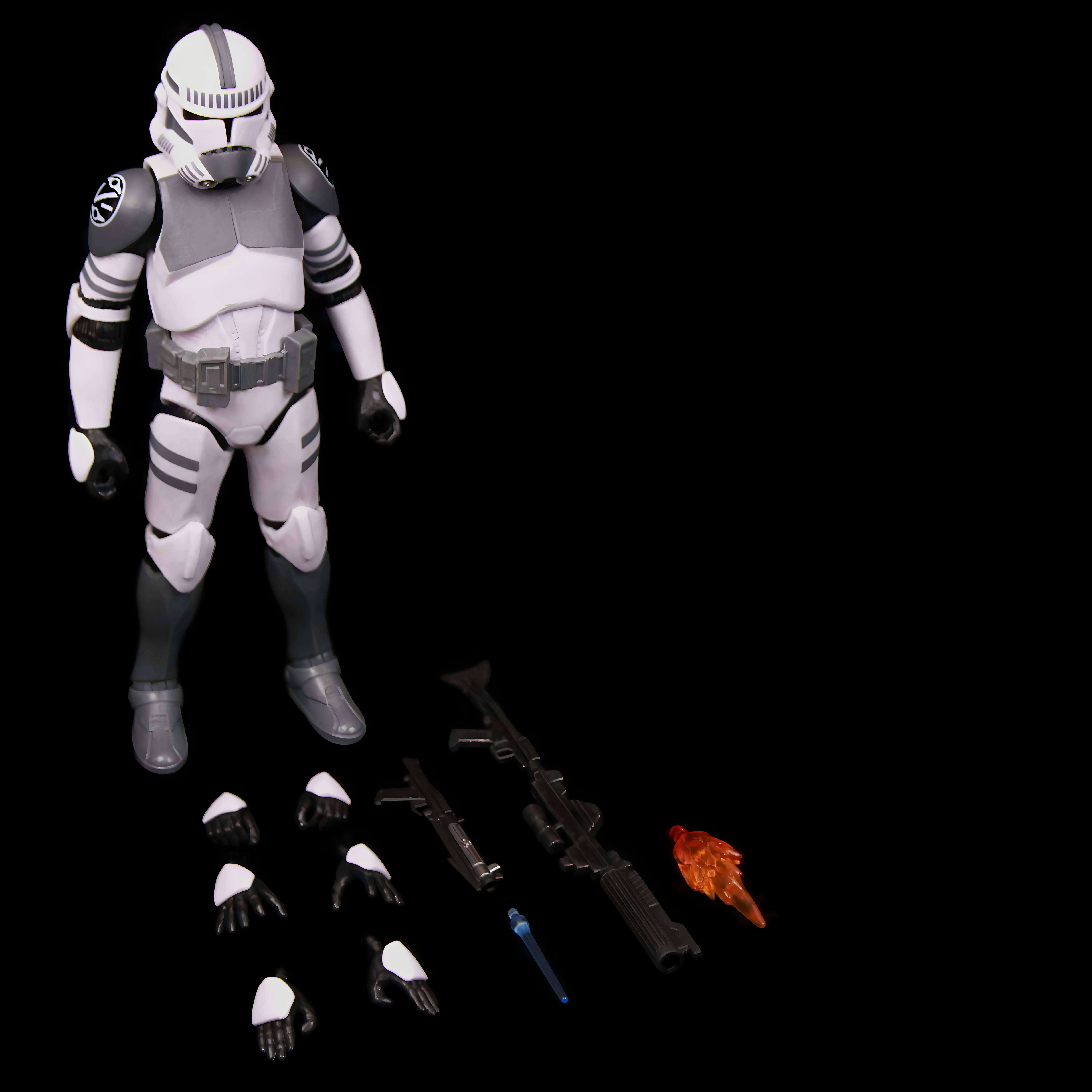 New Body(JOV3.0) - Star Wars 104th Trooper Wolf Pack Boost Sinker Comet Kamino ARC Trooper Grey Team 6" Action Figure Clone Toys image 3