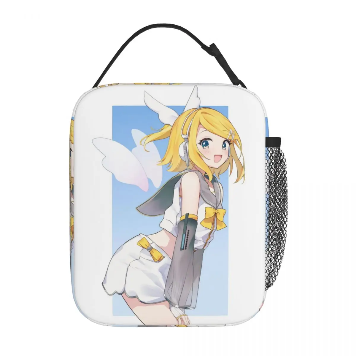 Kagamine Rin Anime Insulated Lunch Bag Portable Meal Container Cooler Bag Lunch Box Tote College Picnic Food Handbags