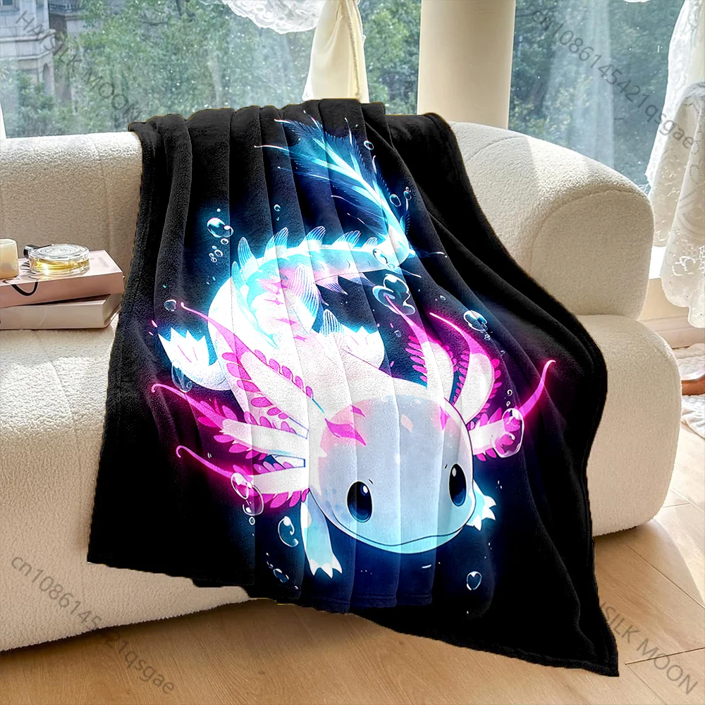 Multiple sizes Fantasy aquatic creature with bubbles Print Adult Children Warm Blankets Home Travel Car Soft and Comfortable