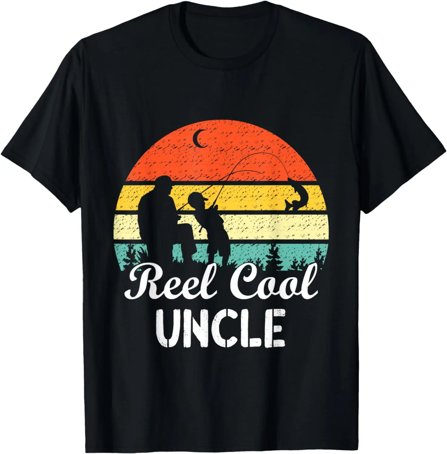 Retro Fishermen Fishing Uncle - Vintage Reel Cool Uncle T-Shirt