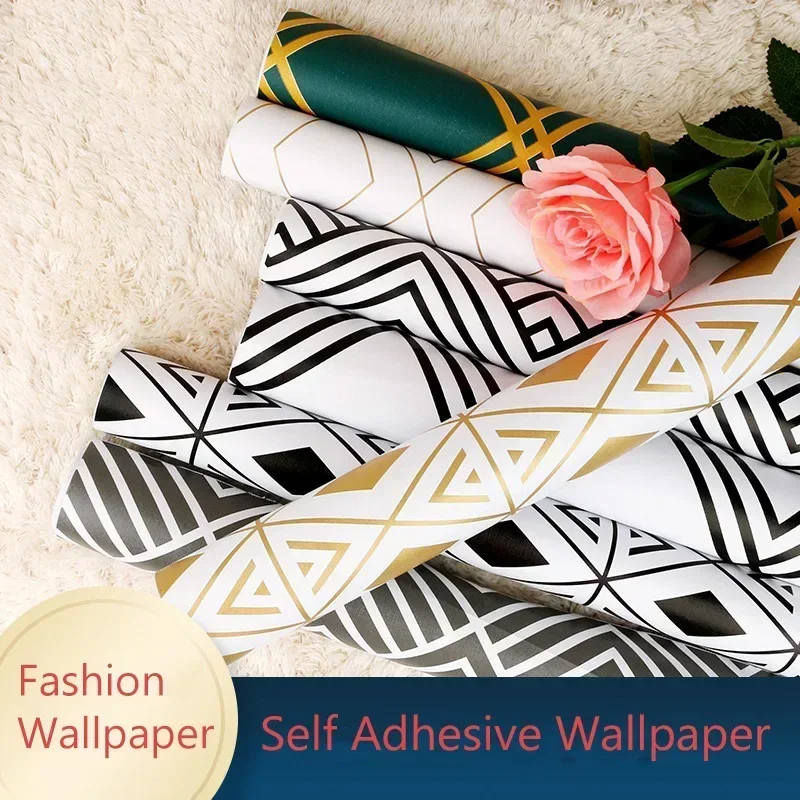 Thickened Nordic Style Self-adhesive Waterproof Wallpaper for Bedroom Living Room Background Wall Old Furniture Table Stickers