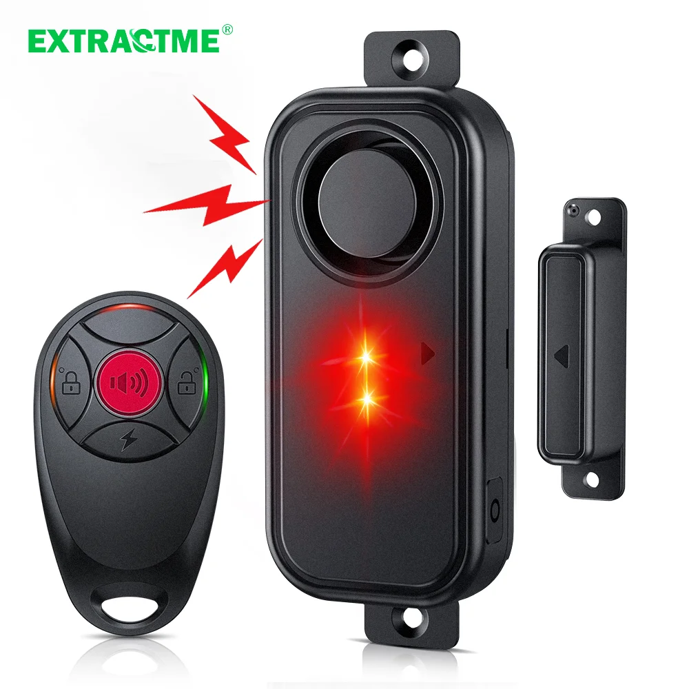 Extractme Outdoor Door Window Magnetic Alarm 108dB Wireless Sensor IP66 Waterproof Monitor Burglar Anti theft Home Security