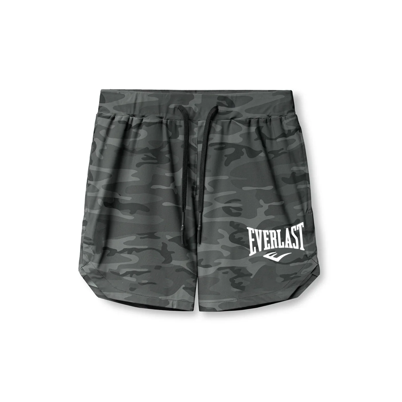 

2026Everlast Men's Camouflage Casual Shorts Quick Dry Drawstring Sport Shorts with Logo Print