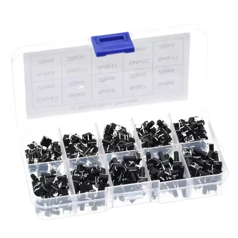10 Types of 100pcs 200pcs Micro Switch Buttons 6*6 Vertical Panel Switch Buttons Repair Switch Buttons