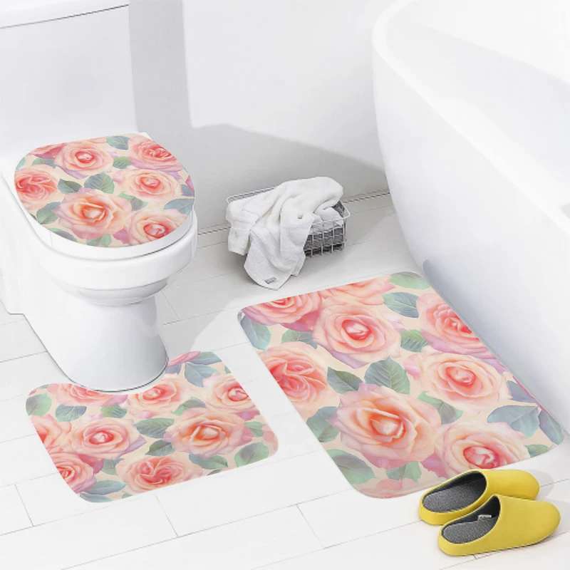 Home bathroom floor mats animal style Bath Foot mat modern accessories rug Toilet mat Bathtub anti-slip carpet catton plant