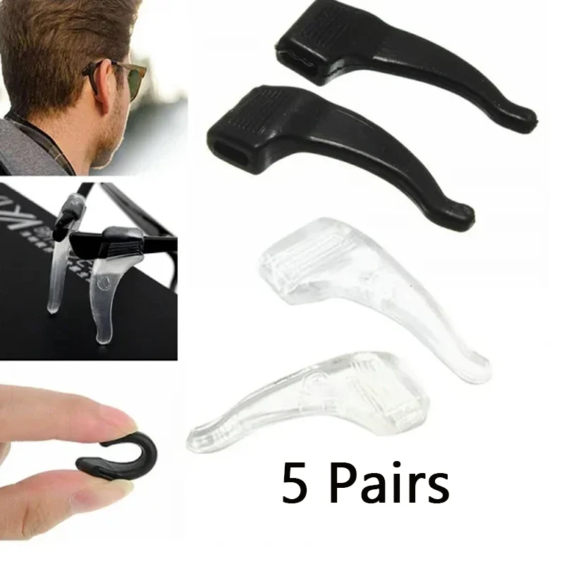 5 Pairs aAnti Slip Ear Hook Eyeglass Eyewear Accessories Eye Glasses Silicone Grip Temple Tip Holder Spectacle Eyeglasses Grip image 5