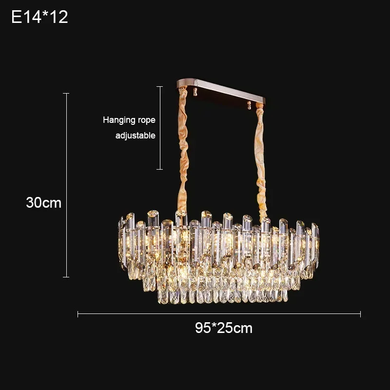 Nordic Led Kristallen Kroonluchters Goud Luxe Verlichting Eetkamer Woonkamer Slaapkamer Keuken Eilandverlichting Binnen Hanglamp Glans