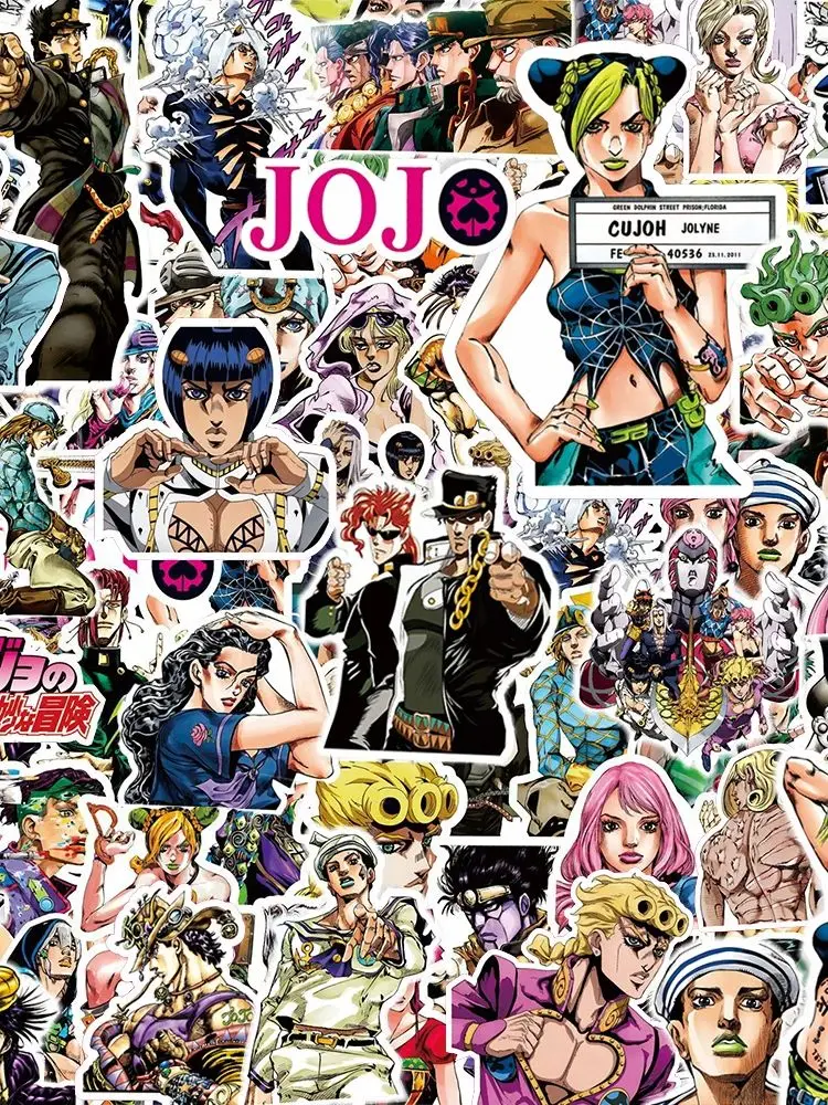10/30/80 Stück coole Kujo Jotaro Aufkleber Anime JoJo Bizarre Adventure Aufkleber Skateboard Laptop Notebook Joseph Cartoon Aufkleber Spielzeug