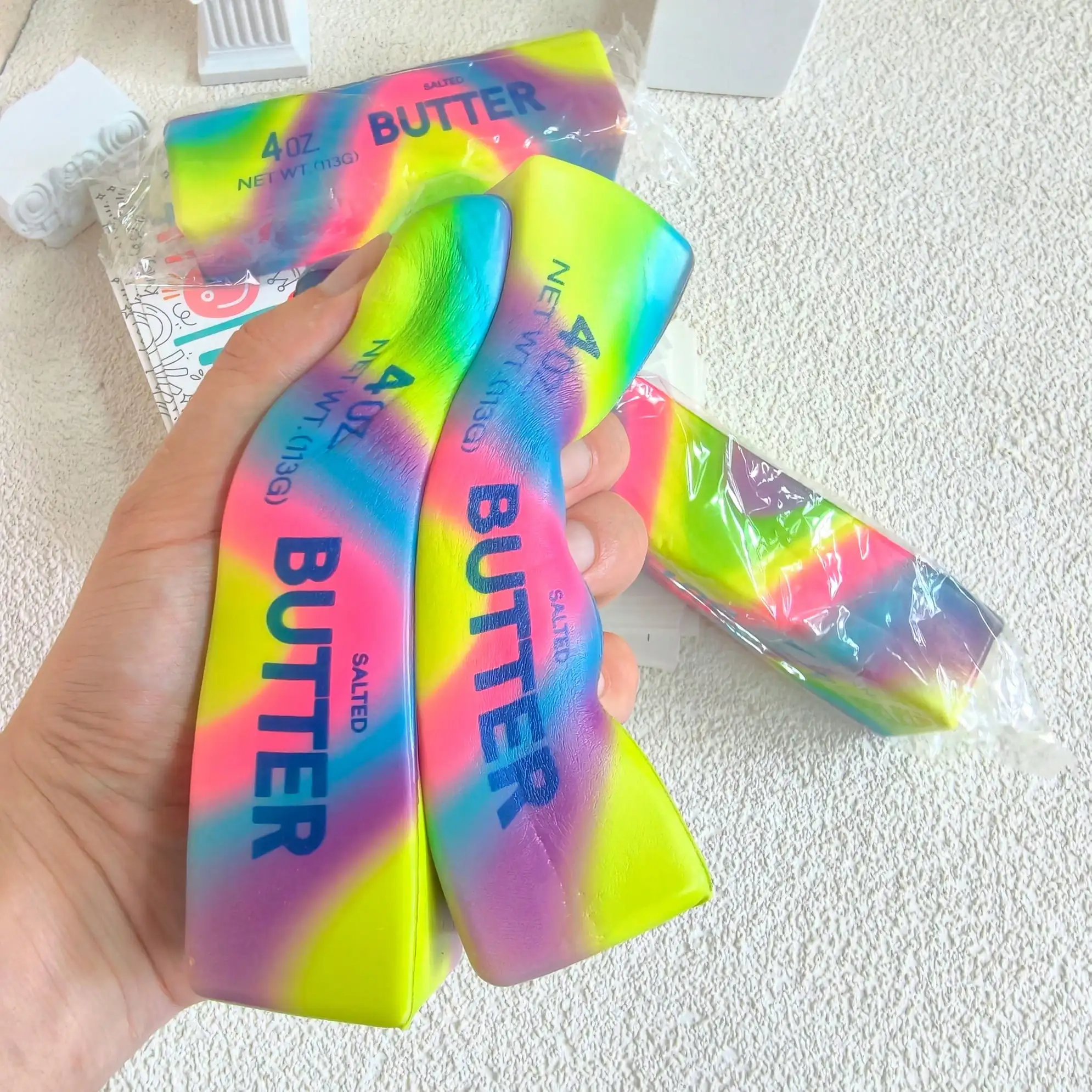 1pc Squishy Cream Bread Squeeze Toy (Colorful), Soft Sensory Toy - Fun Sensory Toy To Relieve Stress And Improve Attention, Suitable For Birthday Gift, Carnival Christmas Stocking Filler, And Mother's Day Gift