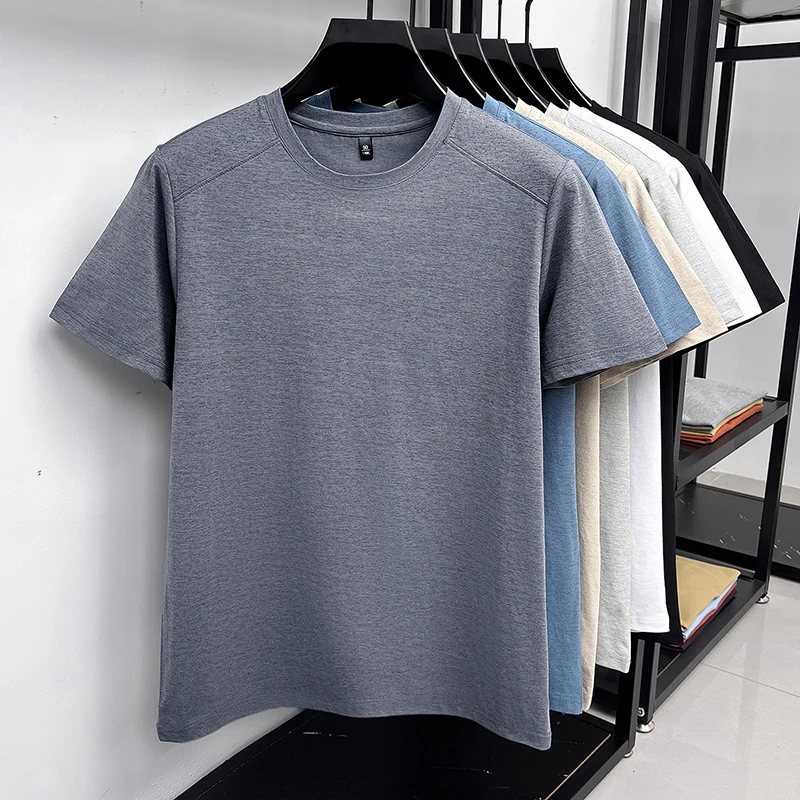 Cool Touch Schulter-Mesh-Perforiertes T-Shirt für Herren Rundhals Raglan Stretch Atmungsaktiv Anti-Schweiß Jogging Walking Basis-Bekleidung – Detail 20