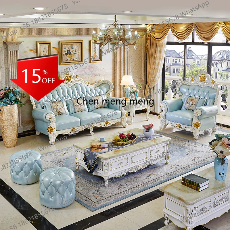 

D1089 Luxury Europe Sofa Recliner Sleeper Armrest Apartment Designer Sofa Living Room Cushion Divani Da Soggiorno Home Accessori