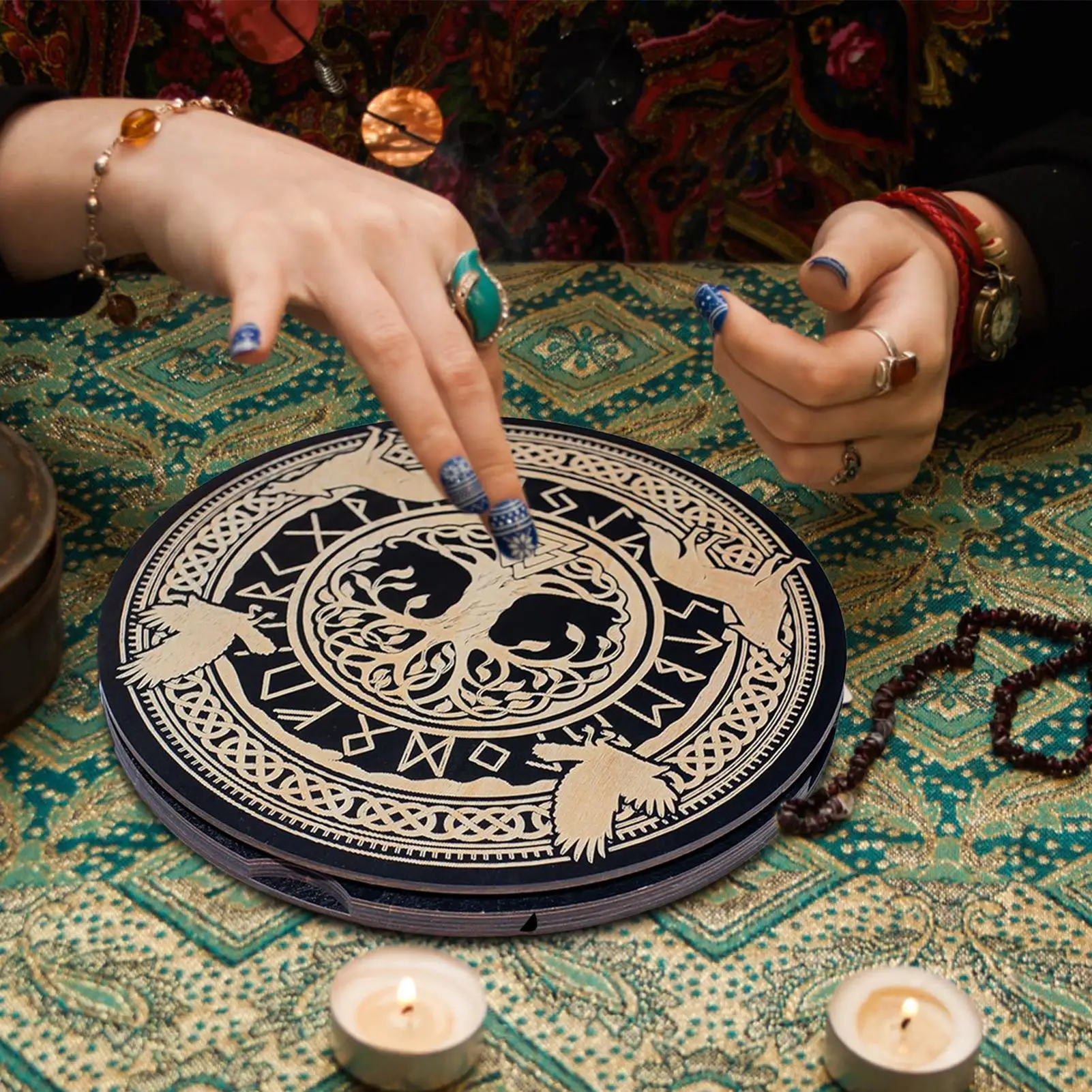 Runes For Beginners Ritual Runes Portable Wooden Meditation Tools With Magnetic Box For Men Women Altar Divination Decoration