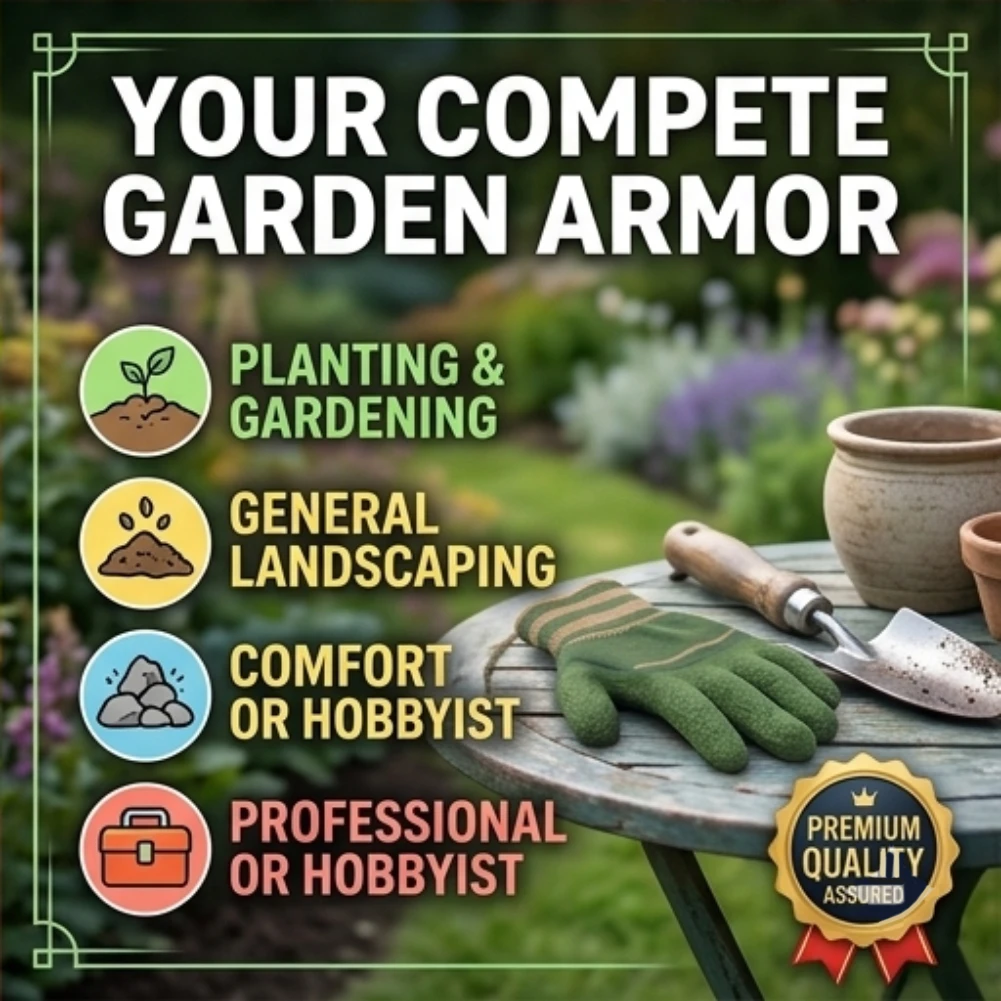 Latex Coated Gardening Gloves Thorn Proof Heavy Duty Work Gloves Waterproof Wear Resistant for Rose Pruning Garden Yard Work