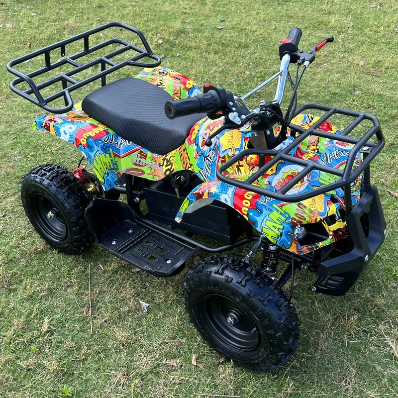 Mini Electric Quad Bike ATV for Kids with Automatic Transmission and Chain Drive - view 3