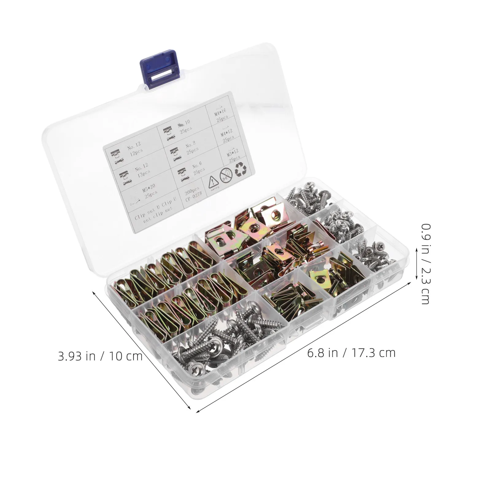 1Set Car U Clips and Self-Tapping Screw Set Automotive Fastener Kit Bumper Door Panel Retainer Clips Dashboard Interior Parts