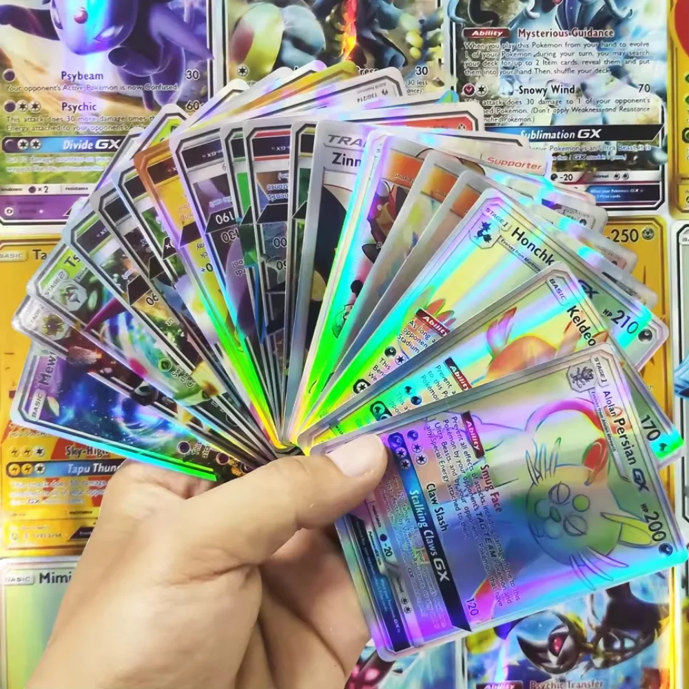 10-100 pezzi nuovo inglese francese spagnolo tedesco italiano portoghese carte Pokemon Vmax GX gioco carta da battaglia collezione di carte giocattoli regali