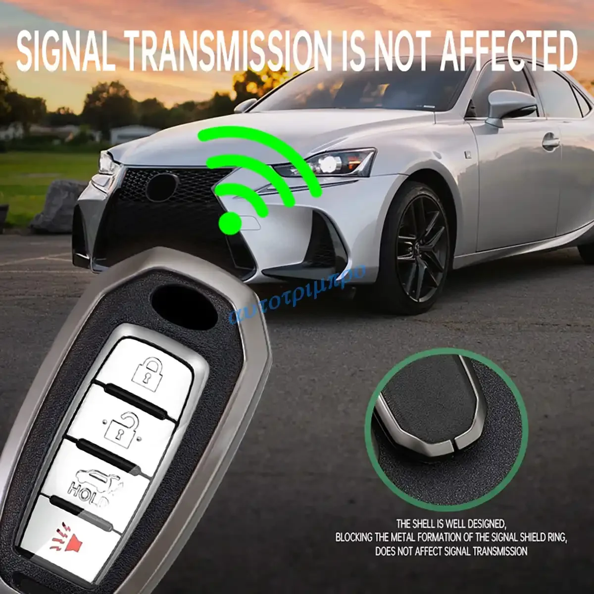 Metal Key Chain Fob Case Cover keychain Shell Holder For Infiniti Q50 Q60 QX50 QX55 QX60 Accessories 2019-2025 2024 2023 2022 view 3