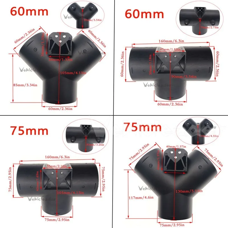 

95mm Parking Heater Accessory Car Heater Exhaust Pipe Oval Piece Exhaust Ducting Joiner Connector For Eberspacher Webasto