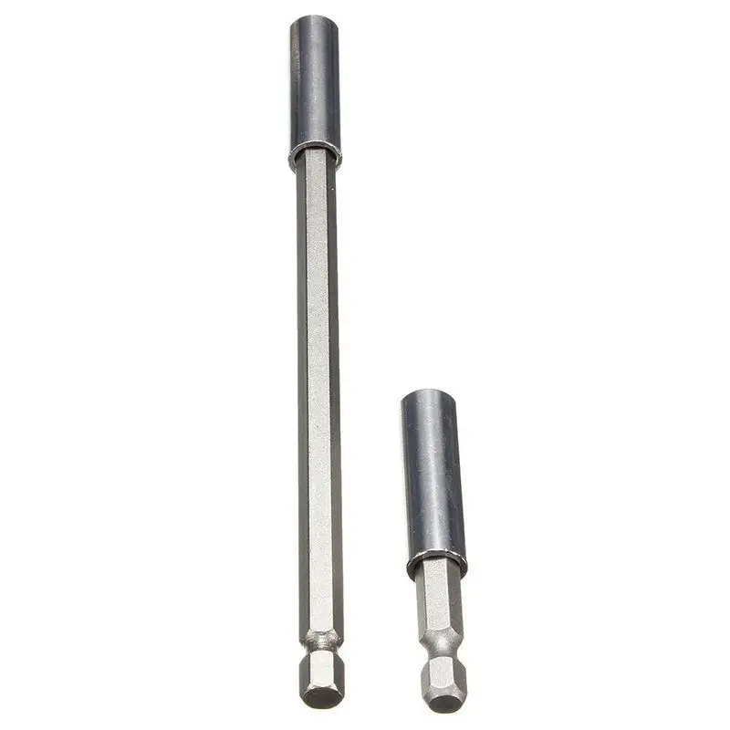 2Pcs/set 1/4 inch Hex Magnetic Bit Holder 60/150mm Screwdriver Bars Power Extension Drill Driver