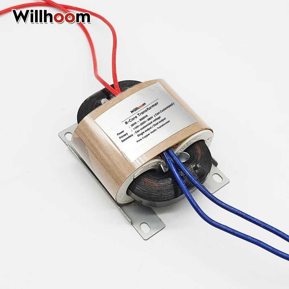 5W R-Core Power Transformer Dual Output 12V-0-12V 15V-0-15V /18V/24V 3Wires Pure Copper Wire Audio Amplifier Use Input 220V 110V