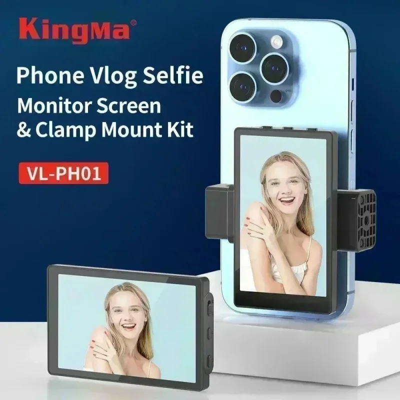 Kingma Smartphone Vlog Selfie Monitor Screen Magnetic Phone Rear Camera For Selfie Vlog Live Stream Android Iphone Custom Gift