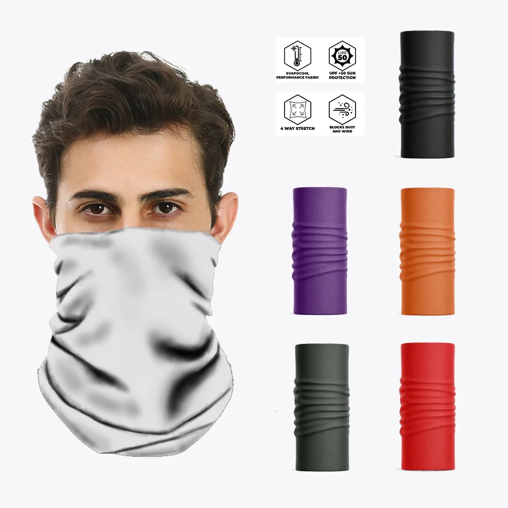 Solid Man Mask Bandana High Elastic Seamless Balaclava Gaiter Hunting Headband Cycling Fishing Tube Face Fashion Sport Ski Scarf