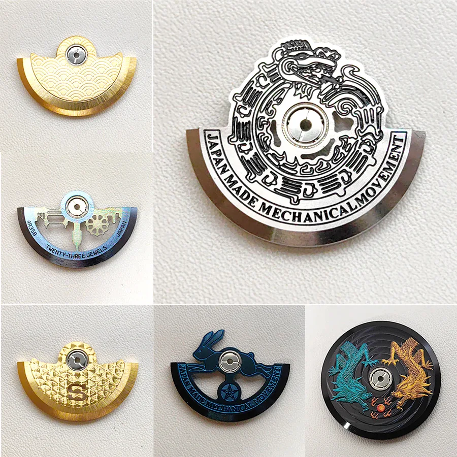 Ротор движения NH35 по индивидуальному заказу, подходящий для NH35 NH36 NH38 4R 7S26, механизм с качающимся весом, маршрутизатор для часовщика