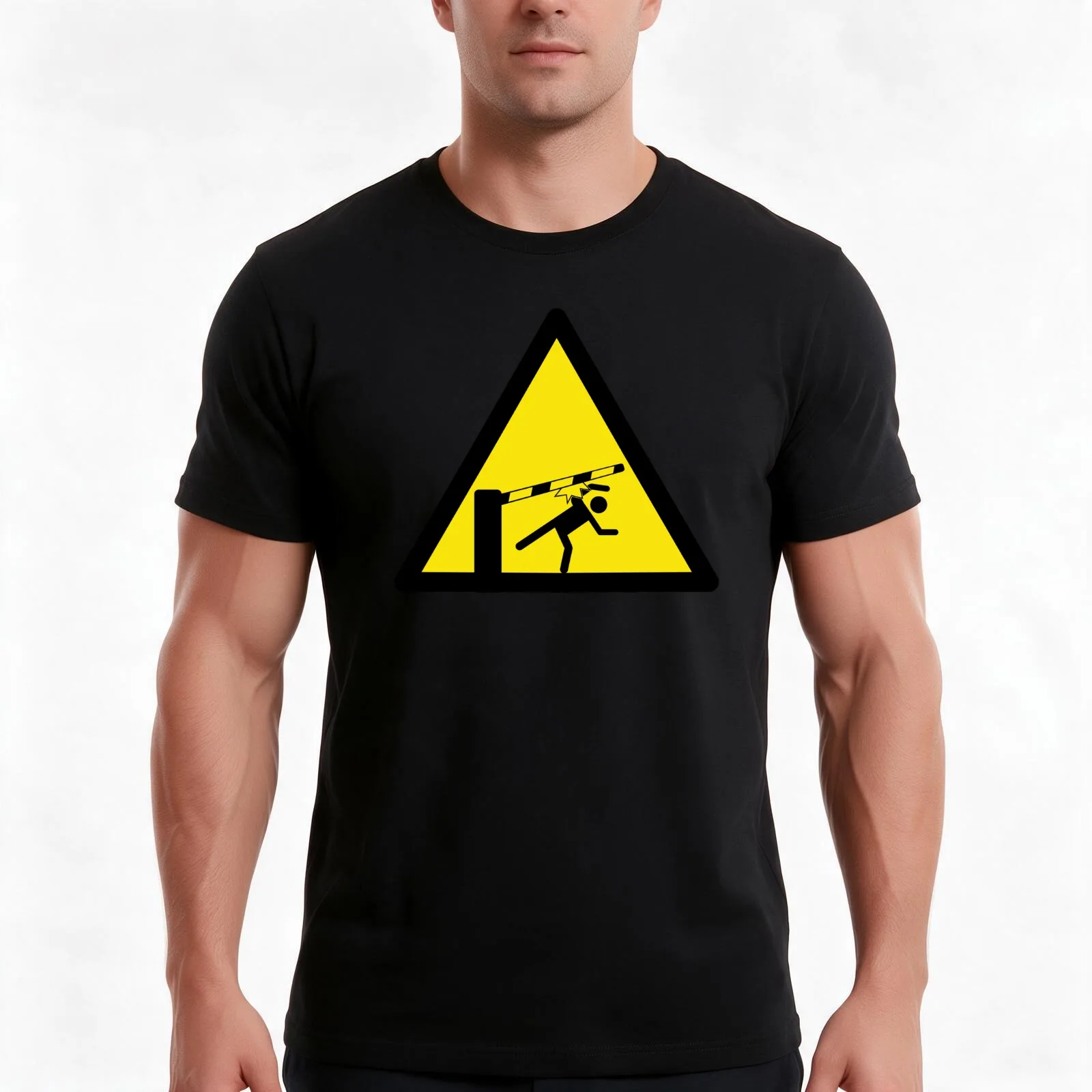 Gate - Hazard T-Shirt Summer Casual Cotton Tee Oversized Streetwear Tops Vintage Graphic Print Loose Fit Short Sleeve