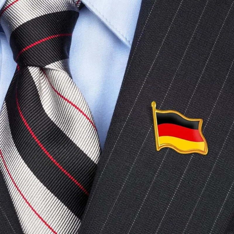 100Pcs Germany Flag Lapel Pins Secure Clip Closure For Collectors And K92C