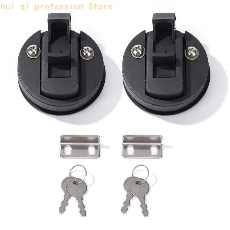 Marine-Inspektionsplatten-Schloss-Set mit bündigem Zuggriff, verschlüsselte Deckzugangsbeschläge aus Nylon, 2er-Pack für – Detail 7