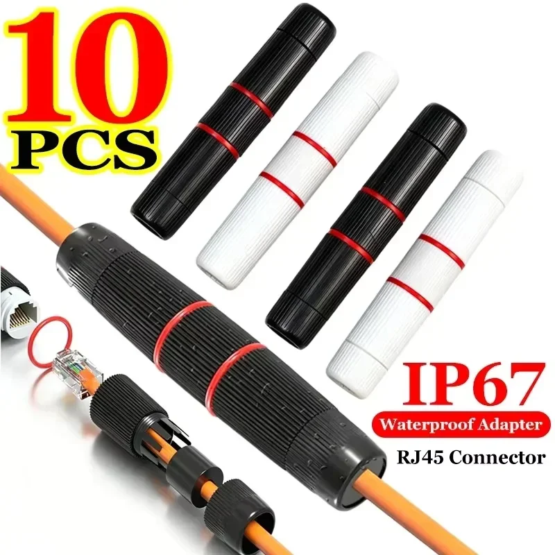Waterproof RJ45 Coupler Adapter Cat7/Cat6/Cat5e/Cat5 Extend Patch Cable Connector IP67 Shielded Outdoor Ethernet Coupler