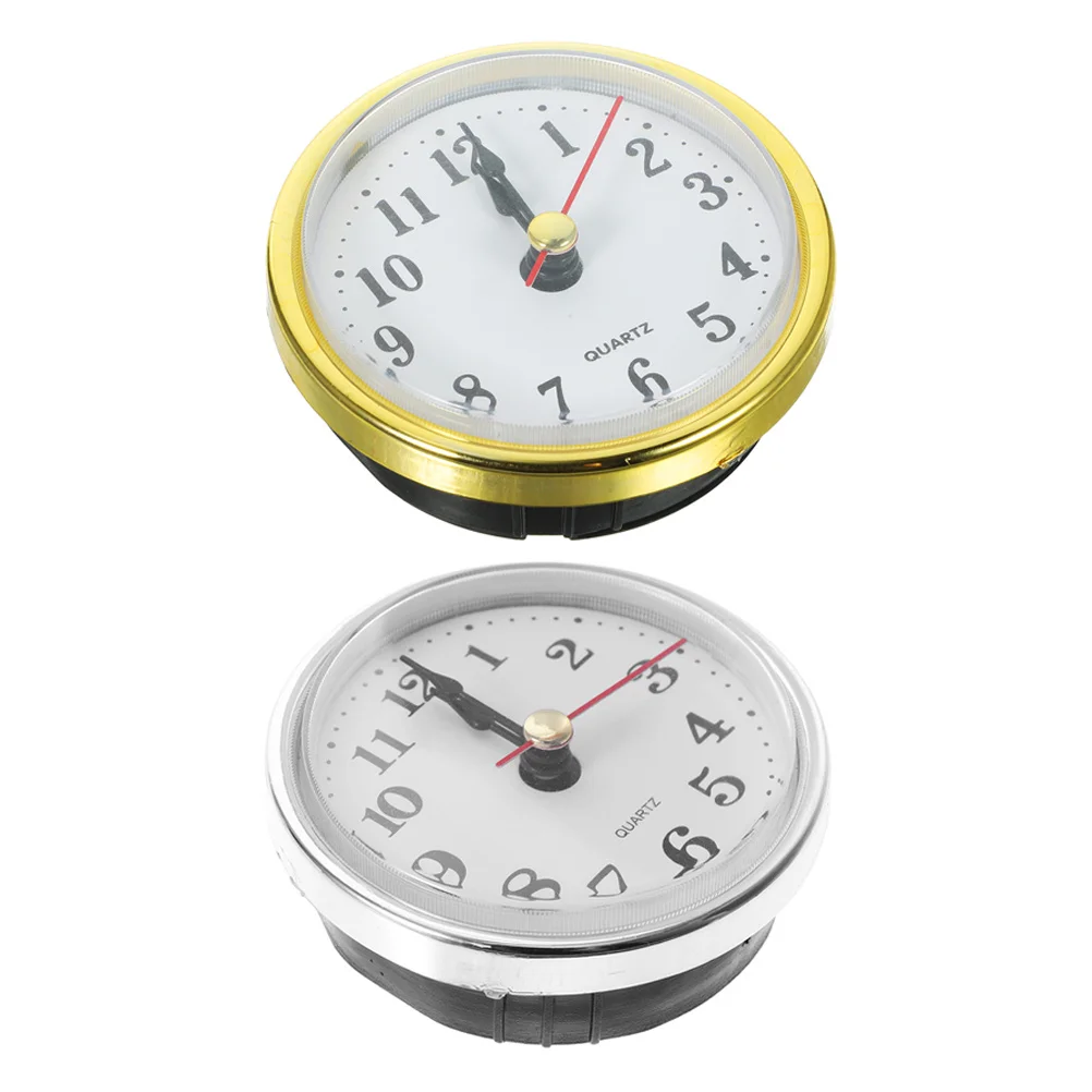 

4Pcs Round Inlaid Clock Head Insert 65Mm Quartz Movement Silent Mechanism DIY Clock Insert Replacement Home Decor