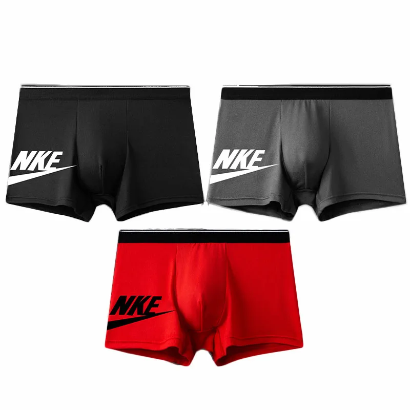 3/Pcs Men Underwear Flat Pants Dry And Comfortable Men's Underpants Large Size Boxers Breathable Non Marking Panties