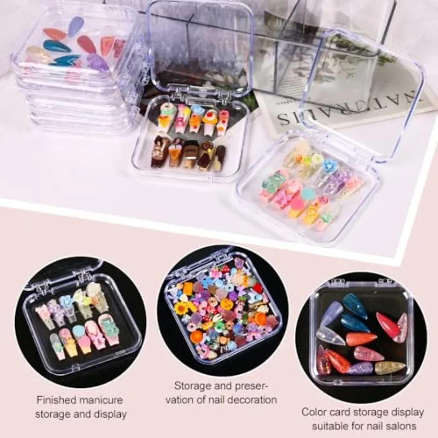 Grande dijit imprensa na caixa de embalagem de unhas com fita dupla face adesiva dupla e varas de exibição de unhas para exibição de armazenamento de unhas o