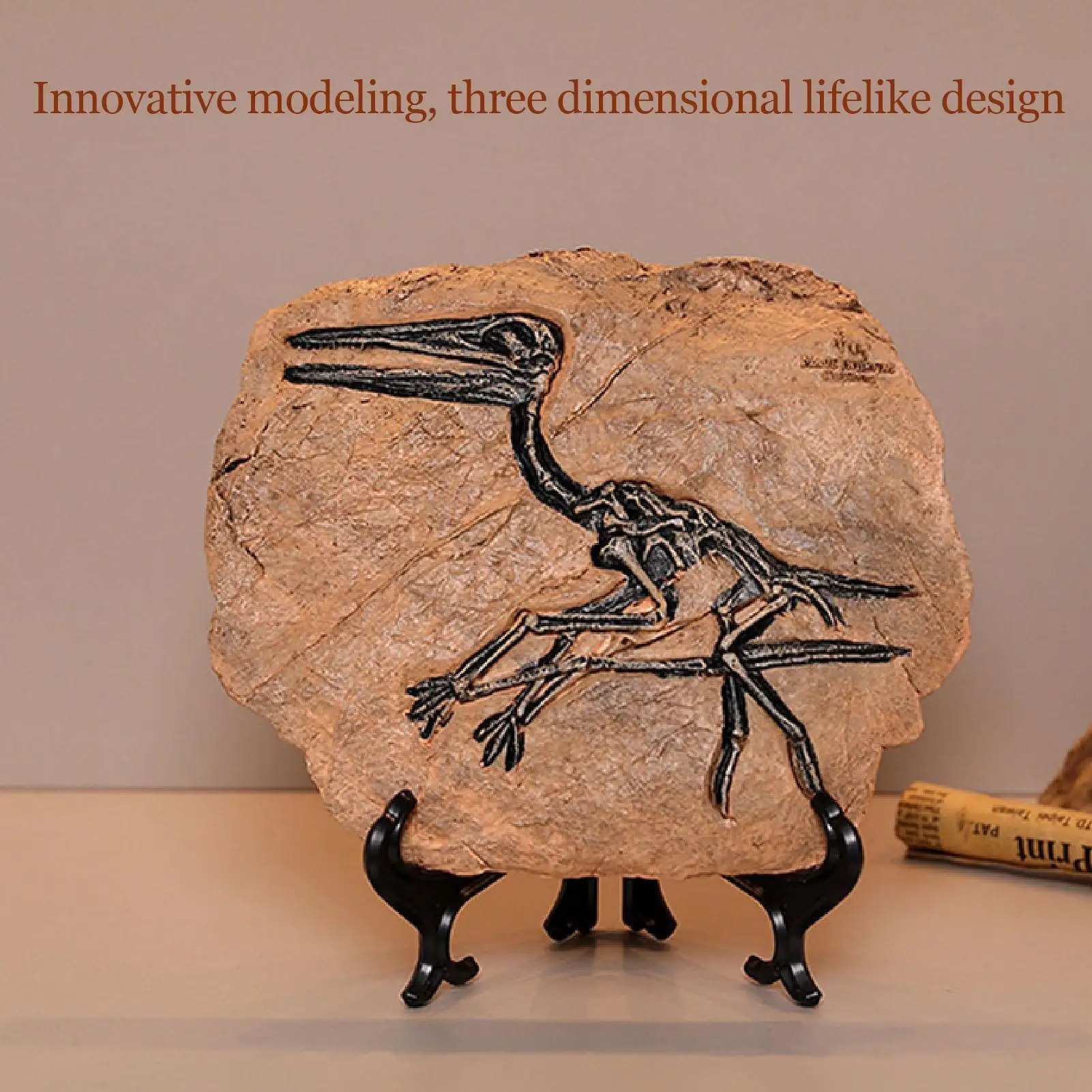 Dinosaur Skeleton Fossil Figure Resin High Simulation Dinosaur Fossil Model Statue for Study Office