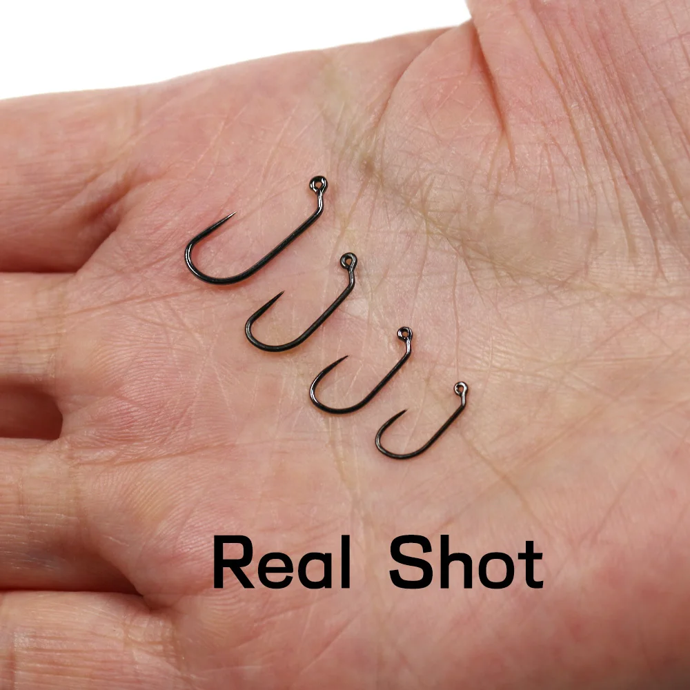 Bimoo 20PCS Barbless Nymph Jig Fly Hook Trout Nymphing Fly Hooks #10 #12 #14 #16 #18