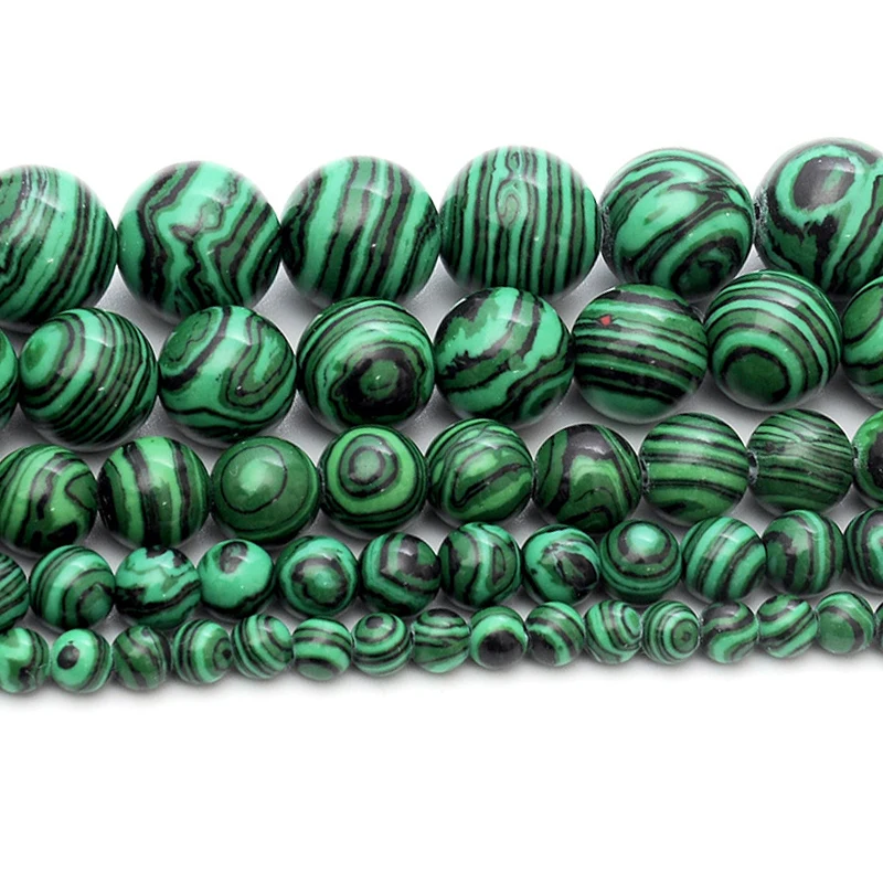 

Farsighte Star Synthetic Green Malachite Round Loose Stone Beads For DIY Bracelet Necklace Jewelry Accessories 4/6/8/10/12mm