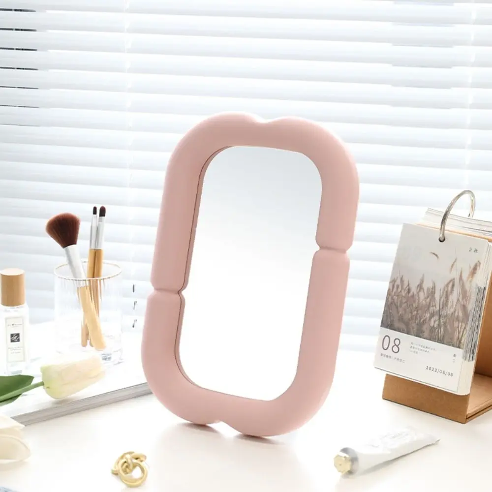 INS HD Makeup Mirror Macaron Irregular Beauty Mirror Decorative Vintage Vanity Mirror Bathroom