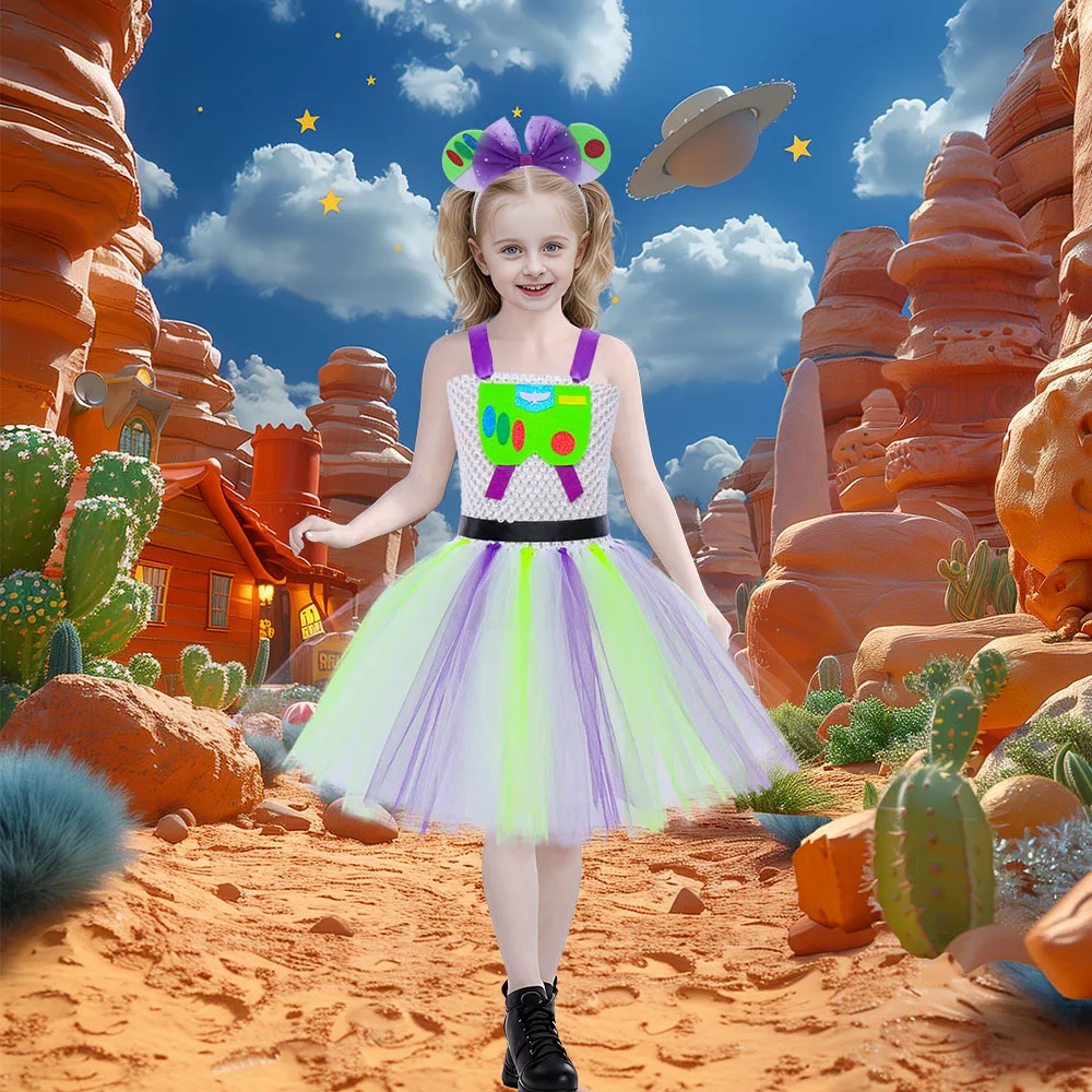 Toy Girls Costume Tutu Dress Kids Cartoon Movie Costume for Halloween Party Dresses Fancy Dress for Children Cosplay Costume