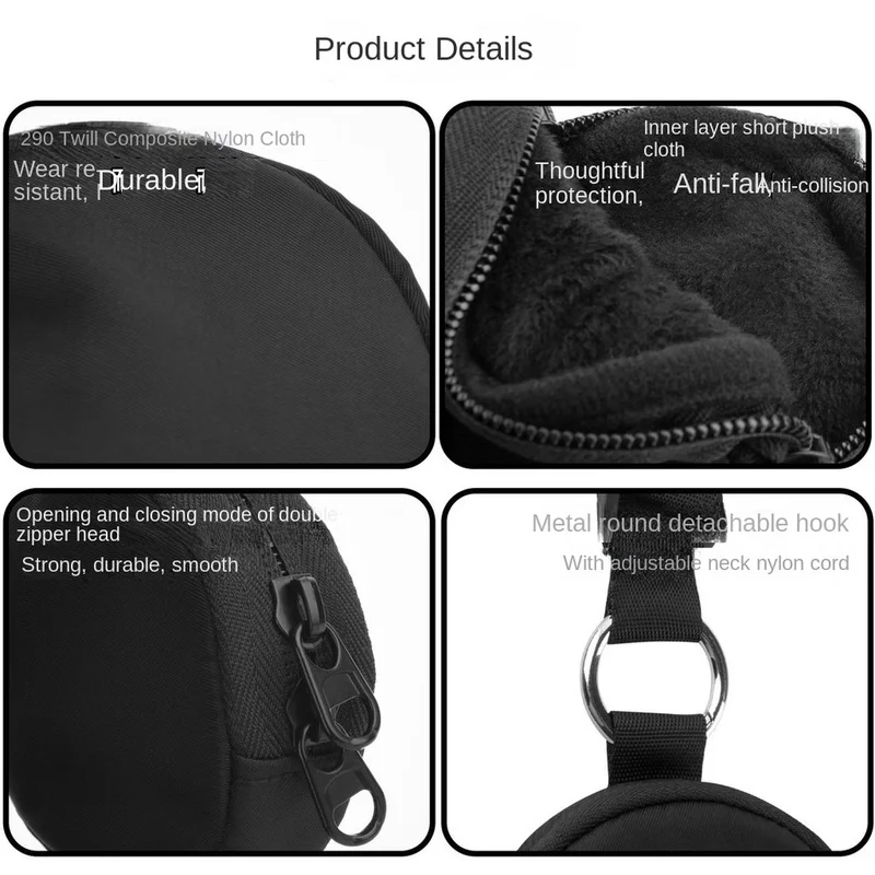 Y43A Carrying Case for Pokemon Go Plus/Go Plus+, Portable Protective Storage Pouch with Key Ring & Neck Strap Blue