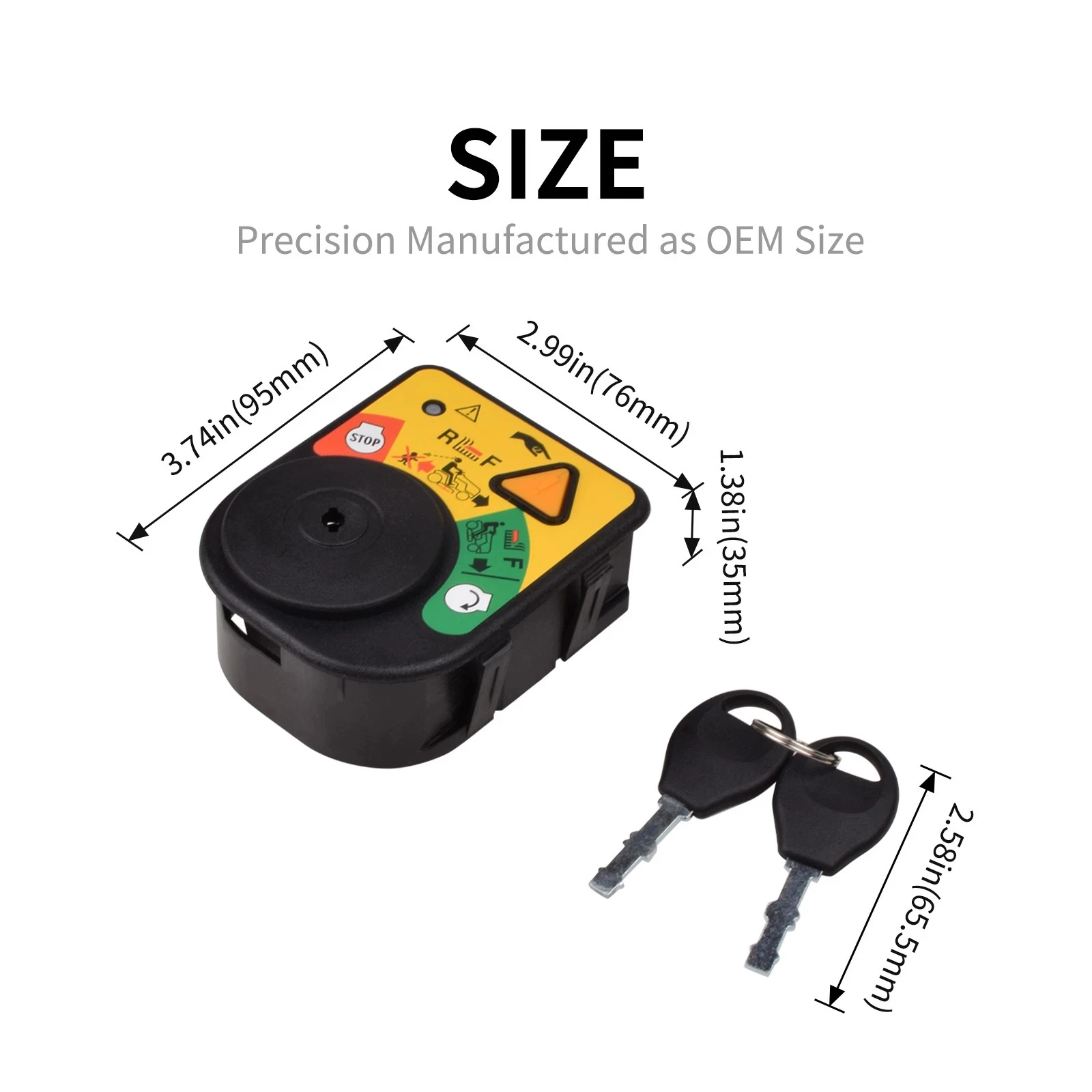 Ignition Switch Module with 2 Keys for MTD Cub Cadet Craftsman Toro John Deere Lawn Mower Replace 725-04227 GY20680