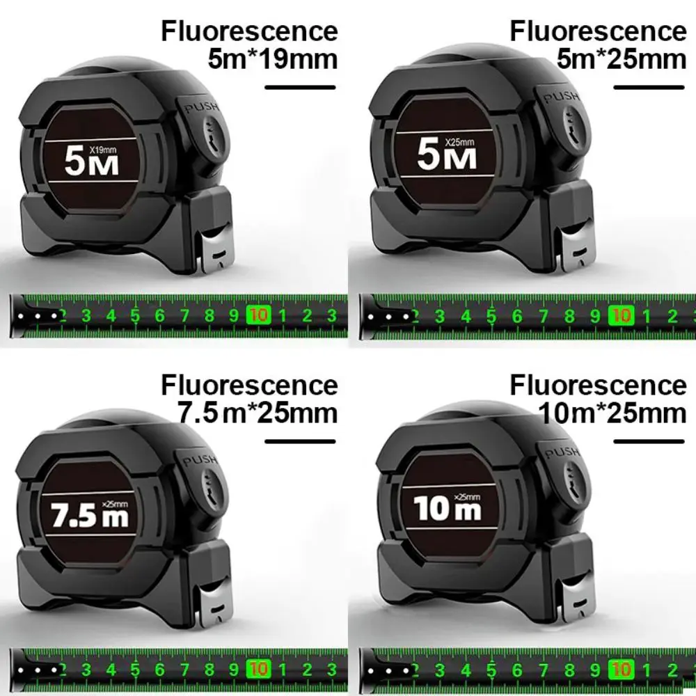 Fluorescent Steel Tape Measure Precision Measuring Tape 5/7.5/10 Metric Measure