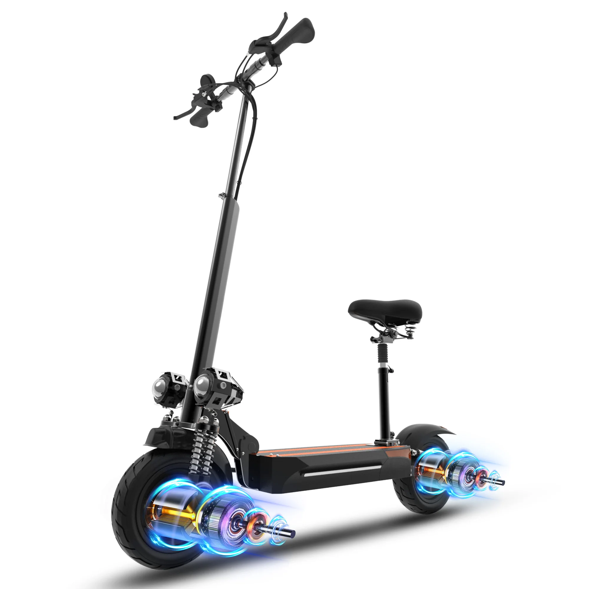 

Commuting Electric Scooter 80km Long Range 2600W 2 Motors 65KM/H Max Speed Full Suspension Disc Brake Folding E Scooter Adult