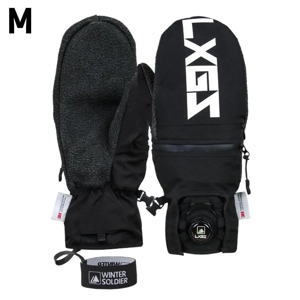 

Knob button Single Board Kevlar Ski Gloves Resistant Mat Men Women Thermal Snow Glove Mittens with Built-in Wrist Guard
