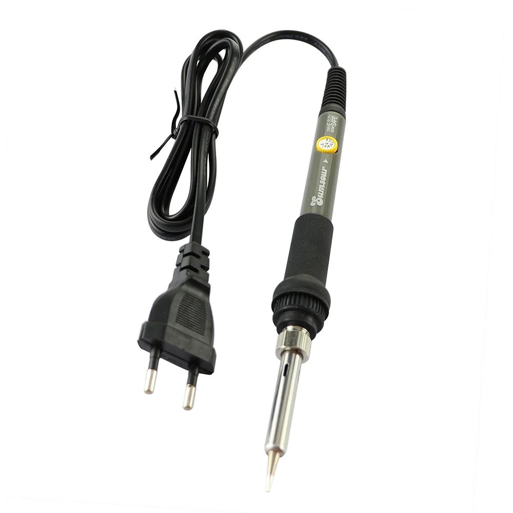 سبيكة لحام الاتحاد الأوروبي الولايات المتحدة التوصيل 110 فولت 220 فولت 60 واط ترموستاتي الكهربائية محطة لحام صغيرة الحديد مع 5 قطعة طرف لحام سلك لحام