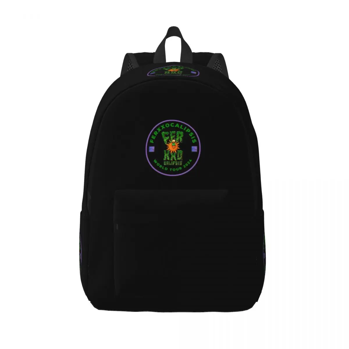 Ferxxolipsi WORLD TOUR Mochila, Colagem Clássica Mochila Escolar ao Ar Livre para Homens e Mulheres, Bolsa de Ombro da Faculdade, Feid Ferxxo, 2024